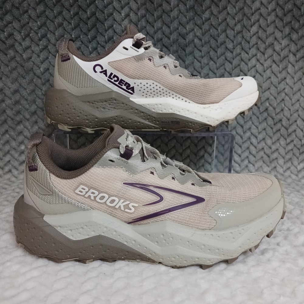 Brooks Caldera 8 Almond Peach Falcon Coconut Women's Trail Running Shoes Size 7